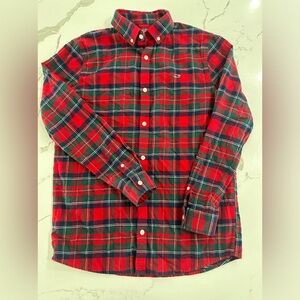 Vineyad vines red flannel button down shirt kids size XL (18)